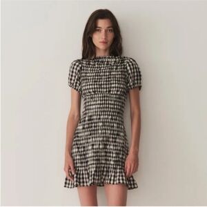 Doen Rizzo Black and White Marilyn Gingham Mini Dress